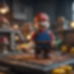 Detailed design of Super Mario LEGO Minifigures showcasing unique features