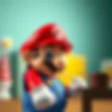 The classic Super Mario outfit showcasing the iconic red cap and blue overalls.