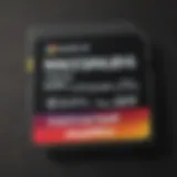 Detailed view of a Micro SDXC card highlighting its specifications