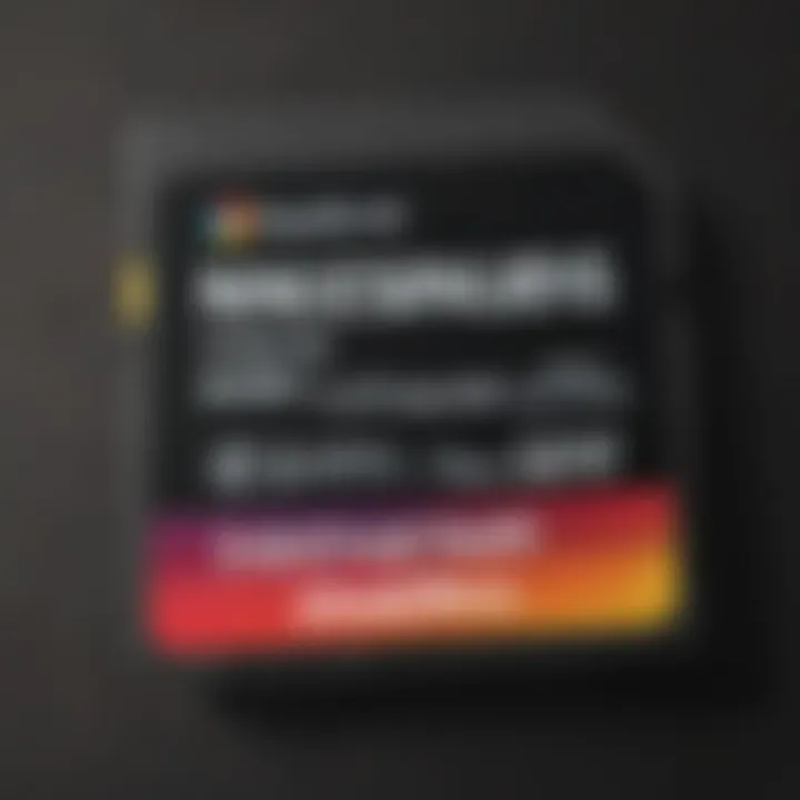 Detailed view of a Micro SDXC card highlighting its specifications