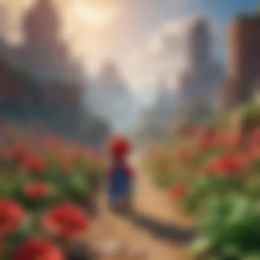 A vibrant landscape showcasing the diverse worlds in Super Mario Odyssey