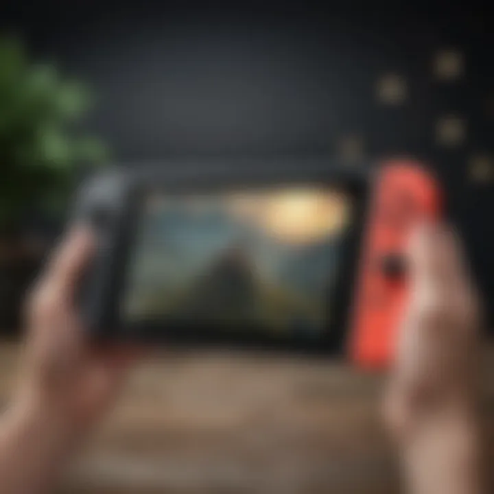 Nintendo Switch console with memory card slot highlighted