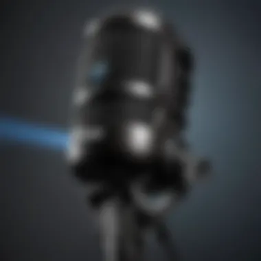 High-Quality Gaming Microphone A close-up view of a high-quality gaming microphone designed for console use.