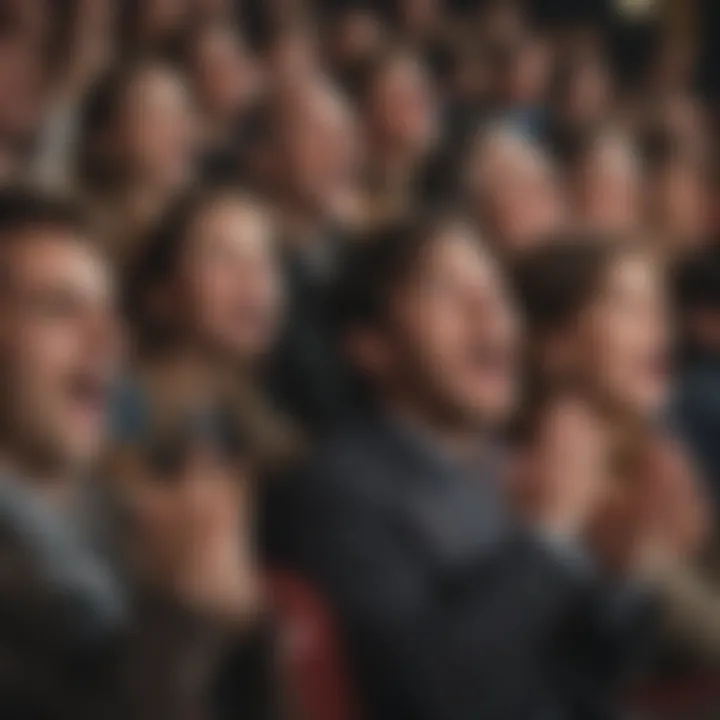 Audience reactions during the film's premiere event