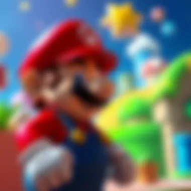 Iconic Super Mario character in a vibrant gaming world