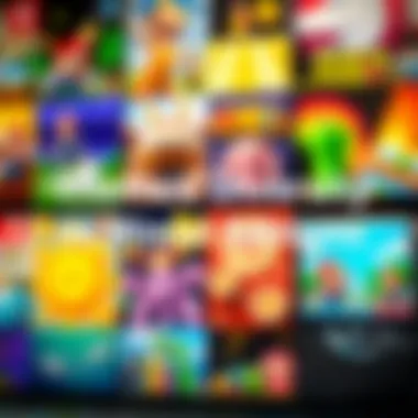Thematic Diversity in Anniversary Editions A vibrant collage representing various thematic elements found in anniversary edition minigames