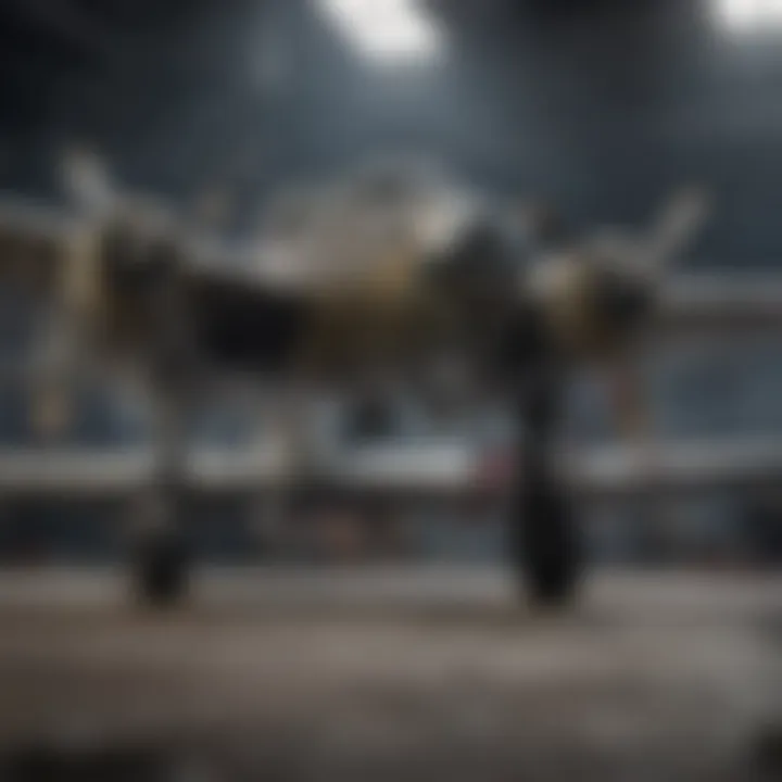 Historical display of various WWII aircraft models