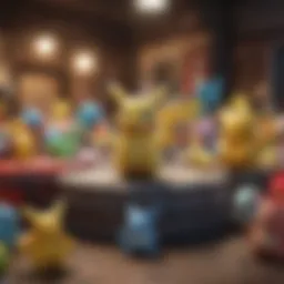 Colorful assortment of Pokemon toy figures