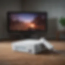 Wii console connected to HDMI display