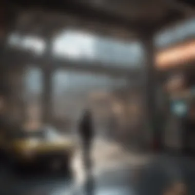 A futuristic concept art showcasing upcoming Nintendo game developments.