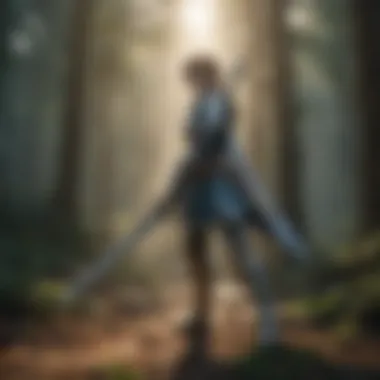 Heroic protagonist wielding the Master Sword in Twilight Princess