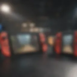 Vivid split-screen gameplay showcasing intense competition