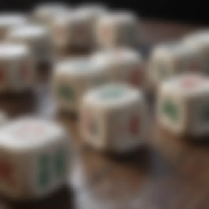 Mahjong tiles set up for a virtual game