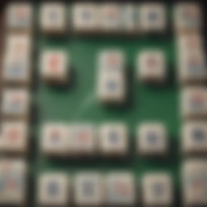 Digital Mahjong board displaying winning combinations