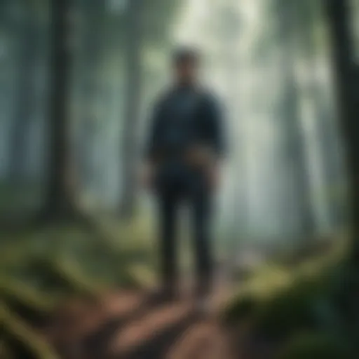 Nintendo Switch Game Character Exploring Mysterious Forest