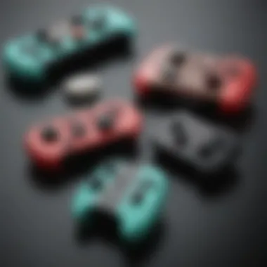 Comparison of various Joy-Con rubber cap designs