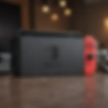 Nintendo Switch with SD card inserted