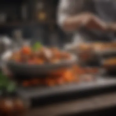 Creative Culinary Choreography Imaginative illustration of culinary creativity