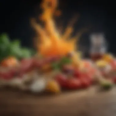 Ingredient Symphony Abstract representation of cooking ingredients