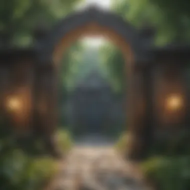 Gateway to Funimation World Illustration of a magical gateway opening to Funimation world