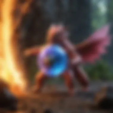 Elemental Attack Psychic-type Pokemon facing a powerful elemental attack