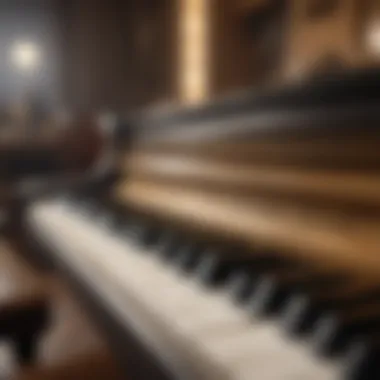 Virtual piano keys in motion