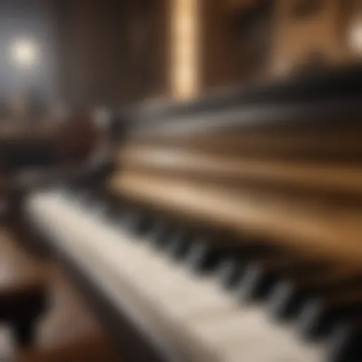 Virtual piano keys in motion