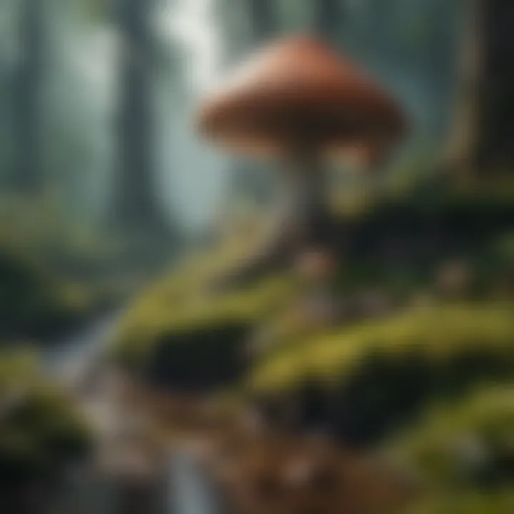 Enigmatic Mushroom Kingdom landscape