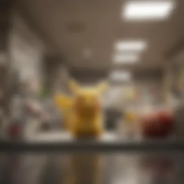 Pikachu receiving healthcare at Vermilion City Pokemon Center