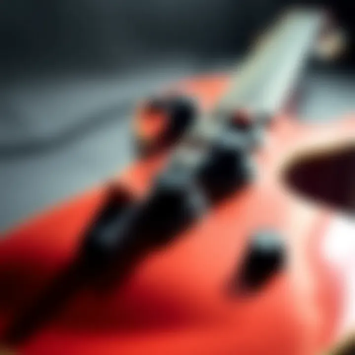 Rock Band 3 Guitar Controller A close-up of the Rock Band 3 guitar controller