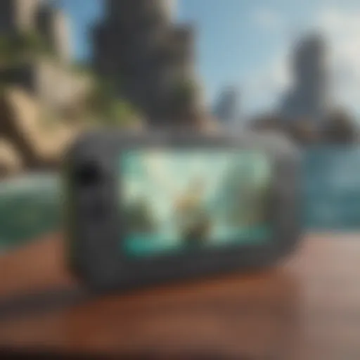 Wii U Wind Waker Edition console showcasing its unique design