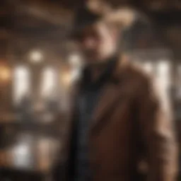 Mysterious gunslinger in a dusty saloon