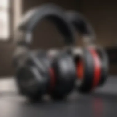 Two high-tech gaming headsets side by side