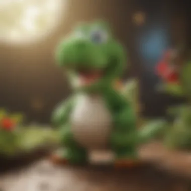 Cosmic Yoshi Collectibles Captivating Yoshi Collectibles Displayed in Cosmic Universe