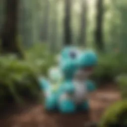 Mesmerizing Yoshi Plushie in Enchanted Forest Setting