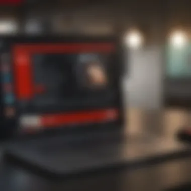 YouTube App Download Page on Laptop Laptop with YouTube app download page open