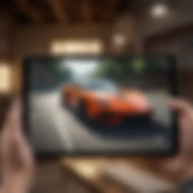Engaging Content on YouTube Tablet Tablet showcasing YouTube's vibrant content