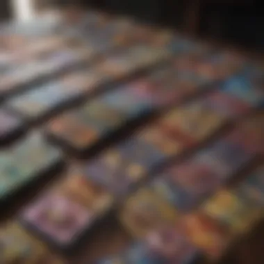 Diverse Array of Yu-Gi-Oh Cards A diverse array of Yu-Gi-Oh cards displayed on a table